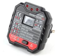 ViaGasaFamido Tester Socket, Display Digital Display Impossibile Plug -in per il Rilevatore di Guasti con 7 Luci Indicatori, Display a LED per Test Dell'ufficio di Manutenzione (Spina europea)
