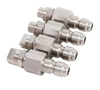 ViaGasaFamido Ugello per Idropulitrice in Acciaio Inossidabile con Asta a J, Ugello a 4 Vie 2-4 GPM con Attacco Rapido da 1/4 di Pollice per di Lavaggio Morbido per la Pulizia del Cortile di