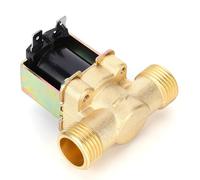 ViaGasaFamido Valvola Elettrica del Solenoide Normalmente Chiuso Valvola Elettromagnetica Componente Elettronico 1/2 Pollice per Scaldabagno Solare per la Doccia (DC12V)