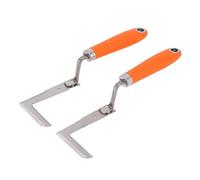 ViaGasaFamido Weeder Manuale 2 Pezzi Durevole in Acciaio Inossidabile Ergonomico Strumento per Diserbo per Crepe per la Cura del Prato