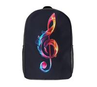 VIAGECSKE Music Notation Zaino, Bambini The Zaino, 3D Big Bag Scuola, Zaino Da Viaggio Degli Uomini Per La Scuola Per Bambini Bambini E Bambine 17inch