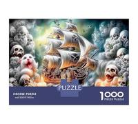 Viaggi di sogno 1000 Pezzi Del Puzzle Cartone Spesso Gioco Di Puzzle Pirate Ship Ocean Enigma Per Lo Stress Relief E Giochi Di Puzzle Da Viaggio - Enigma Del Regalo Di Natale 38x26cm/1000pcs