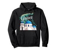 Viaggi Europa Grecia Atene Santorini Creta Greca Vacanze Felpa con Cappuccio