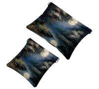 Viaggi leggeri: 2 pezzi Bright Moonlight-92 Shrapnel Bag - Rossetto e piccoli oggetti, Multicolore, A：7.1x5.8in/18x14.8cm，B:4.7x4.5in/12x11.5cm