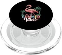Viaggi tropicali sulla spiaggia carino fenicottero PopSockets PopGrip per MagSafe