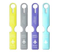 Viaggia con stile con 4 etichette per bagagli - nome, indirizzo e numero di telefono - Identificatore perfetto per bagagli o borsa - Accessori da viaggio anti-smarrimento