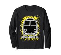 Viaggia e Goditi Vintage Van Retro Road Trip Maglia a Manica