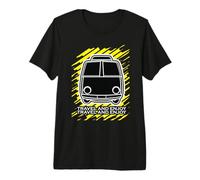 Viaggia e Goditi Vintage Van Retro Road Trip Maglietta Premium