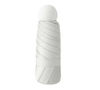 Viaggia ombrello con funzione di protezione UPF50+, ombrello compatto a 6 ossa pieghevole, a prova di , con , ombrellone, protezione dalla pioggia, leggero, porta, Crema