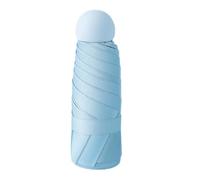 Viaggia ombrello con funzione di protezione UPF50+, ombrello compatto a 6 ossa pieghevole, a prova di , con , ombrellone, protezione dalla pioggia, leggero, porta, blu, Se