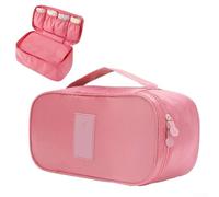 Viaggiare è facile con questa borsa portatile per reggiseno, per organizzare biancheria intima e trucco, Come da immagine, Red watermelon