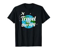 Viaggiare è la mia terapia Traveler Wanderlust Maglietta