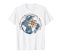 Viaggiare Live By Compass Not Clock Avventura Pensione Maglietta