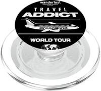 Viaggiatore Addict Viaggiatori Cool World tour Vacanze Wanderlust PopSockets PopGrip per MagSafe