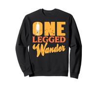 Viaggiatore con Una Gamba Solo Orgoglioso Felpa