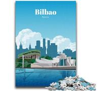 Viaggio a Bilbao Puzzle da 1000 pezzi per adulti e adolescenti, gioco stimolante e gioco educativo per famiglie per compleanni e Natale 1000 pezzi (50x75cm)