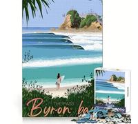 Viaggio a Byron Bay per adulti puzzle da 1000 pezzi, stimolante per la mente, morbido e rilassante, con bordi lisci, regalo stagionale (50x75cm)