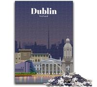 Viaggio a Dublino Puzzle 1000 pezzi per adolescenti, gioco per famiglie antistress, sfida difficile, regali per amici e parenti 1000 pezzi (50x75cm)