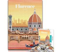 Viaggio a Firenze Puzzle per adulti 1000 pezzi, giocattoli, giochi educativi antistress adatti per la decorazione della scrivania 38x26cm