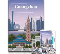 Viaggio a Guangzhou, puzzle da 1000 pezzi per adulti, difficile da completare ma divertente e umoristico, regalo di compleanno, regali, decorazione murale 50x75cm
