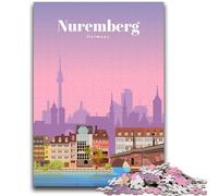 Viaggio a Norimberga Puzzle per adulti e adolescenti Puzzle, giochi educativi Decorazione per la casa Regalo di compleanno, regali, arte murale 1000 pezzi (50x75cm)