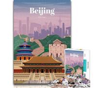 Viaggio a Pechino Puzzle per adolescenti Puzzle da 1000 pezzi, giochi divertenti per famiglie È l'ideale come regalo per tutta la famiglia 38x26cm