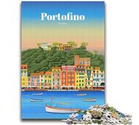 Viaggio a Portofino Puzzle da 2000 pezzi per adolescenti e adulti, giocattoli, giochi educativi, ottimi regali e giocattoli (70X100cm)