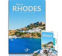 Viaggio a Rodi Puzzle per adulti e adolescenti Puzzle, giocattoli Giochi educativi Antistress Ottimi regali e giocattoli 50x75cm