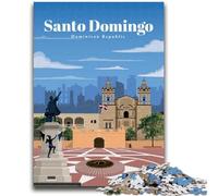 Viaggio a Santo Domingo - Puzzle per adolescenti, gioco stimolante e gioco per famiglie, collezione di artisti, belle arti per età dai 14 anni in su, 1000 pezzi (50x75cm)