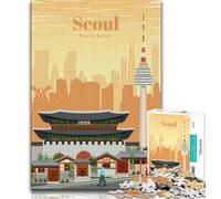 Viaggio a Seul, puzzle da 1000 pezzi per adulti e adolescenti, giocattoli avvincenti per la decorazione della casa, sfida all'intelligenza cerebrale, 75x50cm