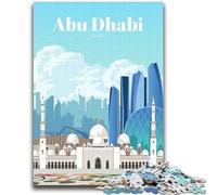 Viaggio ad Abu Dhabi, puzzle per adolescenti 1000 pezzi, regalo di compleanno per trascorrere il tempo in casa, regali, decorazioni murali per 14+ anni, 1000 pezzi (26x38cm)