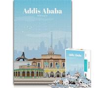 Viaggio ad Addis Abeba Puzzle per adolescenti, aiuta il cervello ad allenare Giocattoli avvincenti per coltivare la pazienza Un'opera d'arte 50x75cm