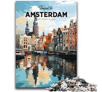 Viaggio ad Amsterdam Puzzle da 1000 pezzi per adolescenti e adulti, gioco stimolante e interazione tra genitori e figli in famiglia, 1000 pezzi (50x75cm)
