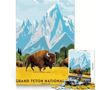 Viaggio al Grand Teton - Puzzle da 1000 pezzi per adolescenti - Sviluppo della destrezza mentale - Divertimento tranquillo - Taglio di alta qualità - Regalo per le vacanze (38x26cm)