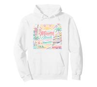 Viaggio al Tramonto Art Deco di Miami Beach Florida Felpa con Cappuccio