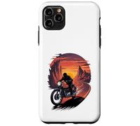 Viaggio al tramonto in moto giro nell'orizzonte Custodia per iPhone 11 Pro Max
