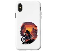 Viaggio al tramonto in moto giro nell'orizzonte Custodia per iPhone X/XS