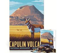 Viaggio al vulcano Capulin - Puzzle per adolescenti da 1000 pezzi - Attività rilassante e serena - Taglio uniforme - Natale gioioso (38x26cm)