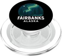 Viaggio all'aurora boreale nella foresta dell'aurora boreale di Fairbanks in Alaska PopSockets PopGrip per MagSafe