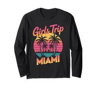 Viaggio da Ragazza Miami Donne Besties South Beach Florida Vacay Maglia a Manica