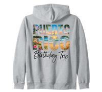 Viaggio di Compleanno a Porto Rico Spiaggia Tropicale Felpa con Cappuccio