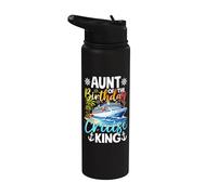 Viaggio di compleanno della nave dei delfini del re crociera di compleanno Stainless Steel Insulated Water Bottle