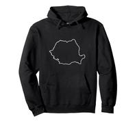 Viaggio di Contorno della Mappa della Romania Felpa con Cappuccio