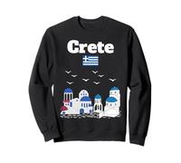 Viaggio di Creta Grecia souvenir architettura greca bandiera della Grecia Felpa