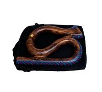 Viaggio Didgeridoo - Forma a S in legno di Suar, realizzato a mano e dipinto a mano a Dotpoint - Didgeridoo professionale compatto con borsa per il trasporto