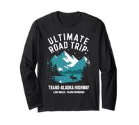 Viaggio in autostrada in Alaska Viaggio in Alaska Adventure Road Tripper Maglia a Manica