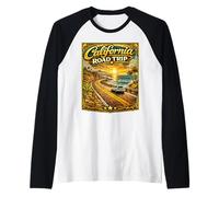 Viaggio in Autostrada in California Maglia con Maniche Raglan