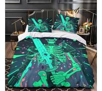 Viaggio in barca a vela copripiumino 3 Pezzi microfibra morbida motivo 3D con federa per cuscini incluso federe fantasia cosmica Set Di Copripiumino for bambini e adolescenti Super king（260x220cm）