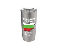 Viaggio in campagna vincolato in Bulgaria Viaggio di vacanza con bandiera bulgara Bicchiere termico in acciaio inox doppia parete