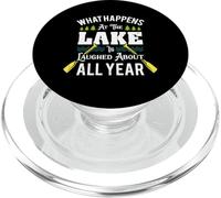 Viaggio in canoa Cosa succede al lago Citazione divertente Vacanze PopSockets PopGrip per MagSafe